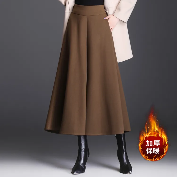 【裤长86-88CM】高腰裙裤秋冬新款大脚裤九分时髦垂感阔腿裤女