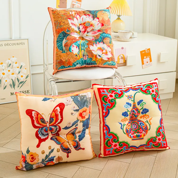 毛绒方形加厚坐垫蒲团家用网红四季椅子椅垫办公室久坐学生凳子垫