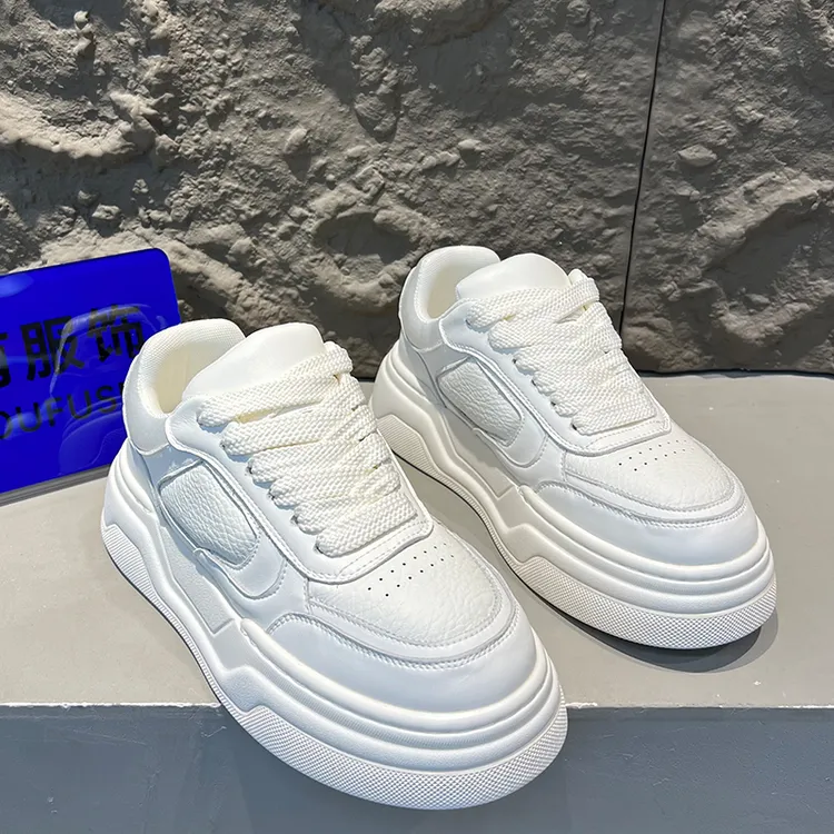 秋冬潮流加绒加厚休闲板鞋厚底增高小白鞋老爹鞋时尚运动鞋HY1328