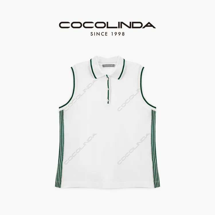 COCOLINDA | 高尔夫系列棉质老钱风POLO运动拼色坎袖T恤T3634