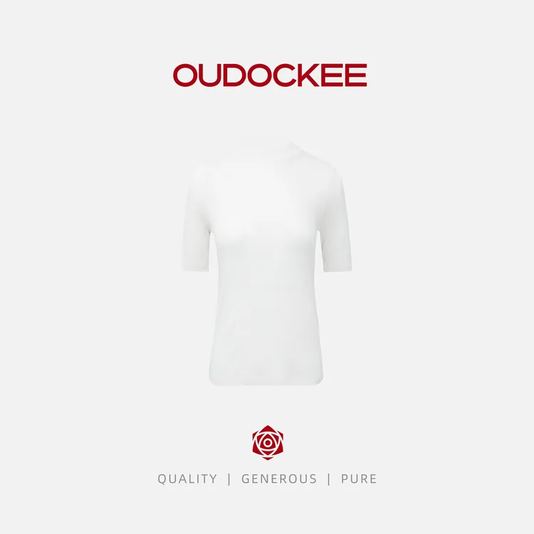 OUDOCKEE 鸥鸥 【七分袖打底衫】通勤百搭柔软舒适短袖针织衫 A6678