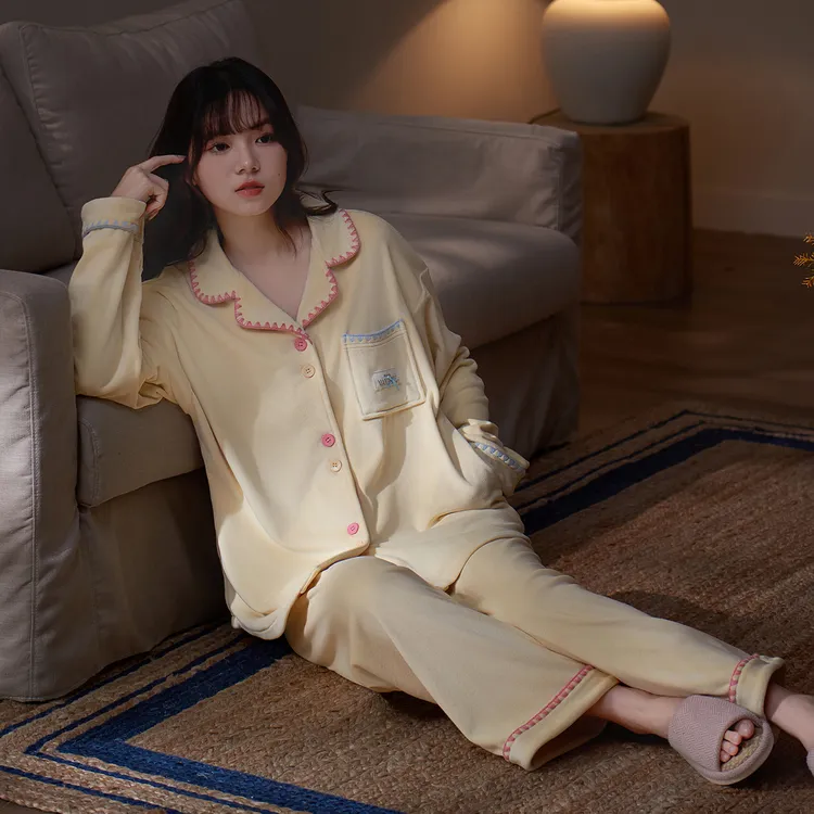 思莉太太2025流行新款睡衣加厚长袖长裤秋冬季甜美女孩家居服套装