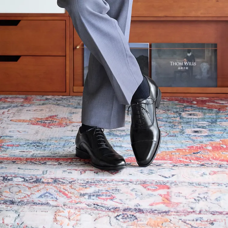 ThomWills手工皮鞋男三接头英伦商务正装牛津鞋真皮新郎结婚鞋秋