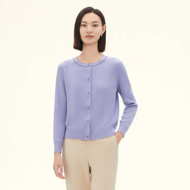 【商场同款】NAERSI/娜尔思低圆领气质羊毛针织衫女上衣NZ04357R1