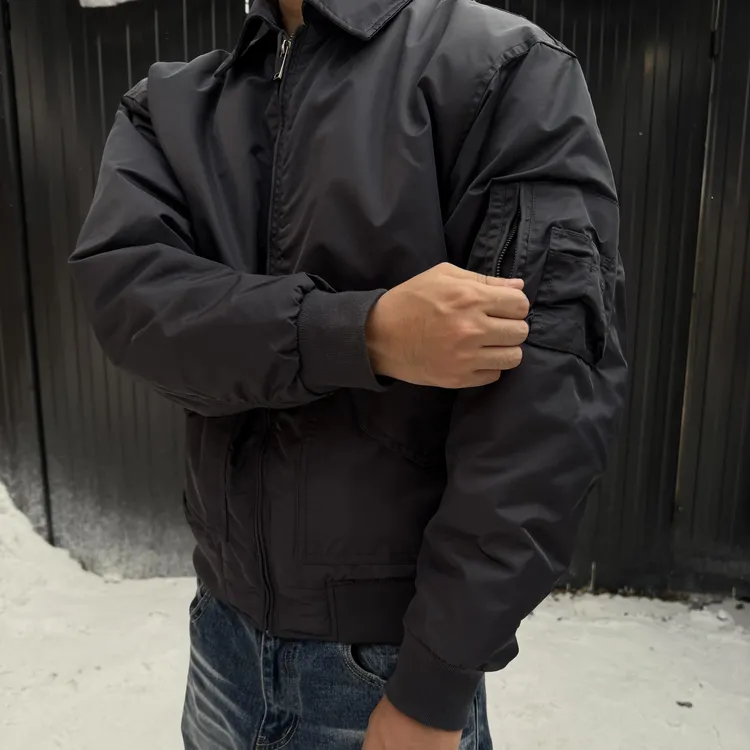 ''TZG''2025WM冬季限定MA1防风纯色立体贴袋飞行夹克男女百搭棉服