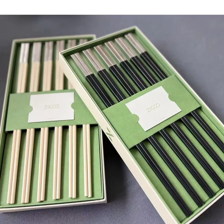 【6双】zicco高档合金筷子高级上档次不变形耐酸碱筷子家用清洗中式