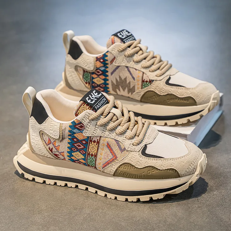 欧伦啄木鸟EUROTUCANO男鞋新款时尚休闲老爹鞋男士厚底运动阿甘鞋