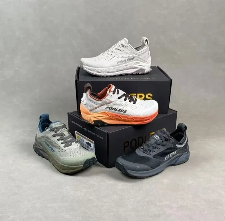 英国高端宽楦贾卡网面男女户外专业越野跑鞋缓震耐磨防滑跑步鞋子