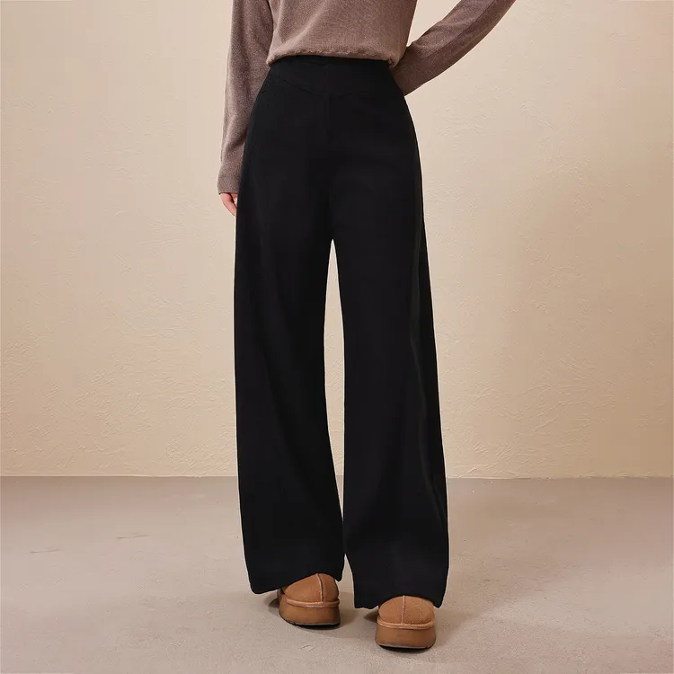 【西西里】蛋妹大码女装微胖mm冬季休闲高腰+阔腿版型裤子DM33939