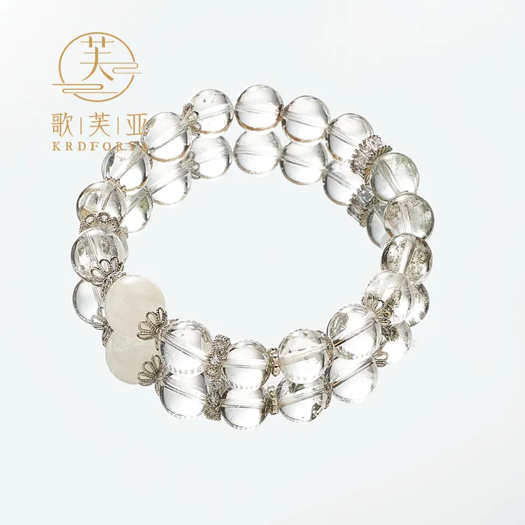 【春见】10白幽灵+10MM绿幽灵+10MM白水晶天然水晶手串