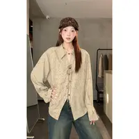VGVL上衣秋季新款小众洋气开叉显高衬衫女