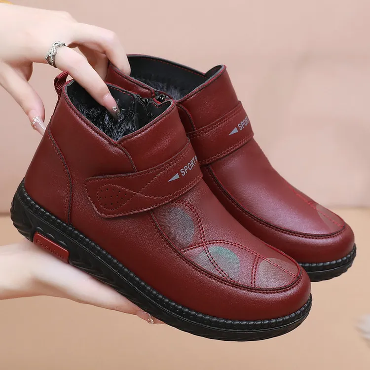 老北京布鞋女棉鞋冬季新款高帮鞋妈妈鞋加绒加厚老人鞋轻便奶奶鞋