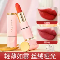 倾色绒雾哑光口红不沾杯不易掉色素颜显白豆沙雾面轻薄烂番茄唇膏