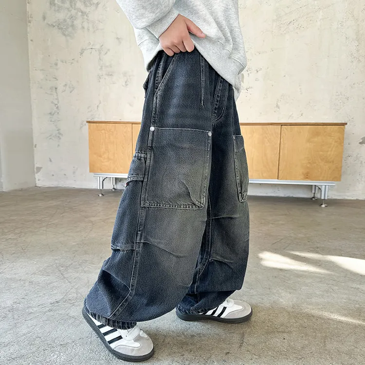 童装男童秋装裤子2025儿童中大童潮酷痞帅休闲裤男孩春秋牛仔裤