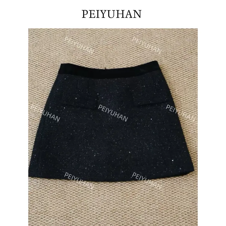 PEIERNA佩佩PC 【亮丝裙】A字裙裤款半身裙  A2541  6116137百搭