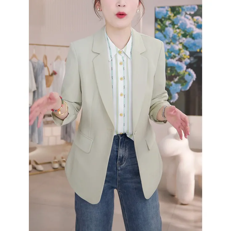 【轻氧】2025春季新款女装气质时尚小个子韩版西装外套设计感西服