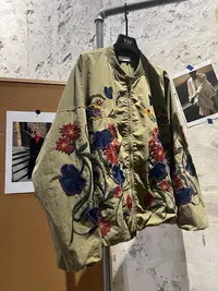 VIPstudio 【 25／秋】 设计师款重工水溶立体刺绣水洗花卉棒球夹克