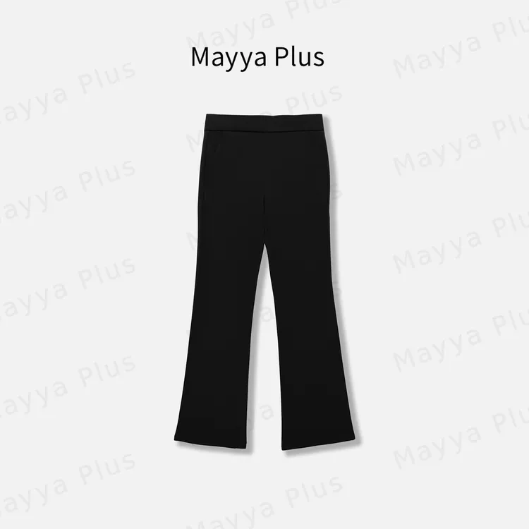 【腿精裤】Mayya Plus麦芽定制气质显瘦流光风针织裤32537376