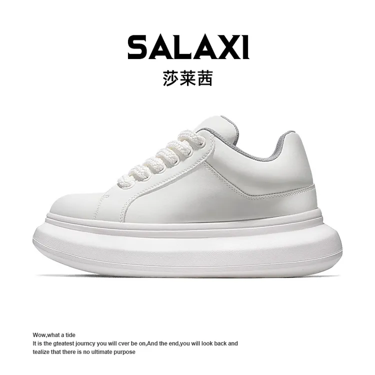 SALAXI【情侣款】新品经典百搭情侣款小白鞋厚底时尚户外增高运动鞋