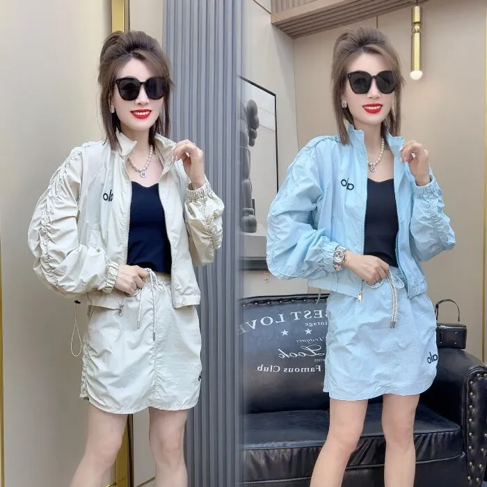 速干减龄休闲裤裙两件套