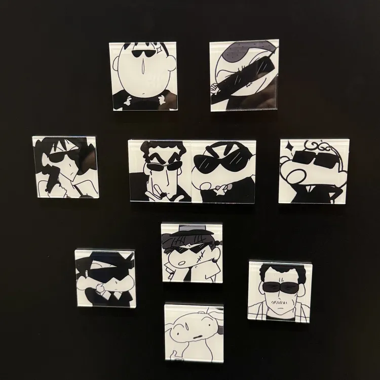 创意ins蜡笔小新冰箱贴全员恶人新居场景装饰搬家仪式用品装饰