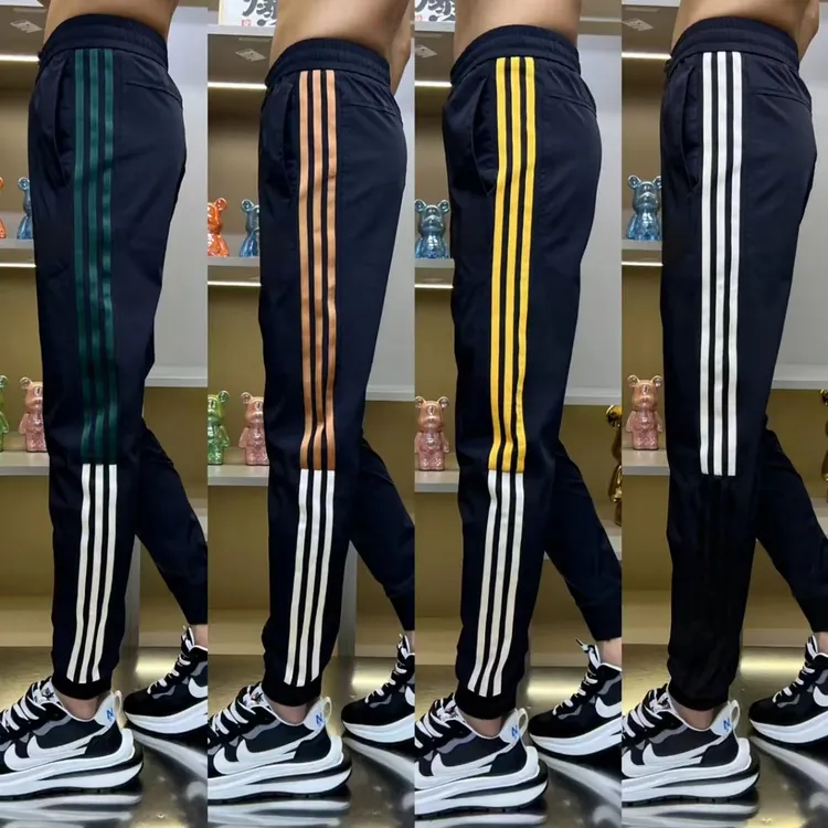 2025秋季条纹双拼休闲裤6631