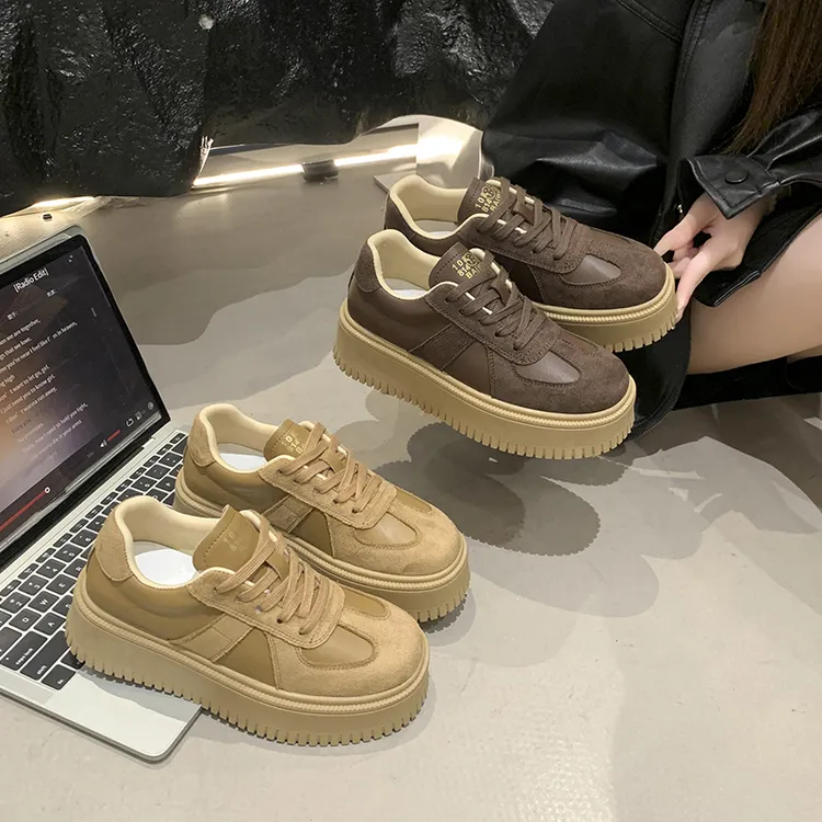 2025秋冬百搭时尚运动厚底增高复古休闲韩版板鞋