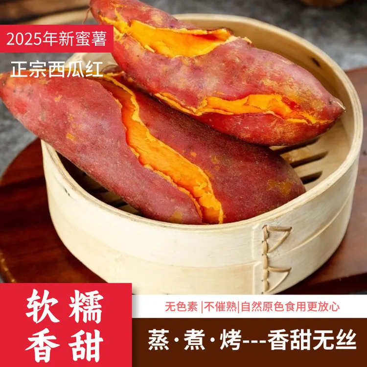新鲜现挖西瓜红红薯粉糯甘甜沙地红薯红黄心板栗地瓜山芋