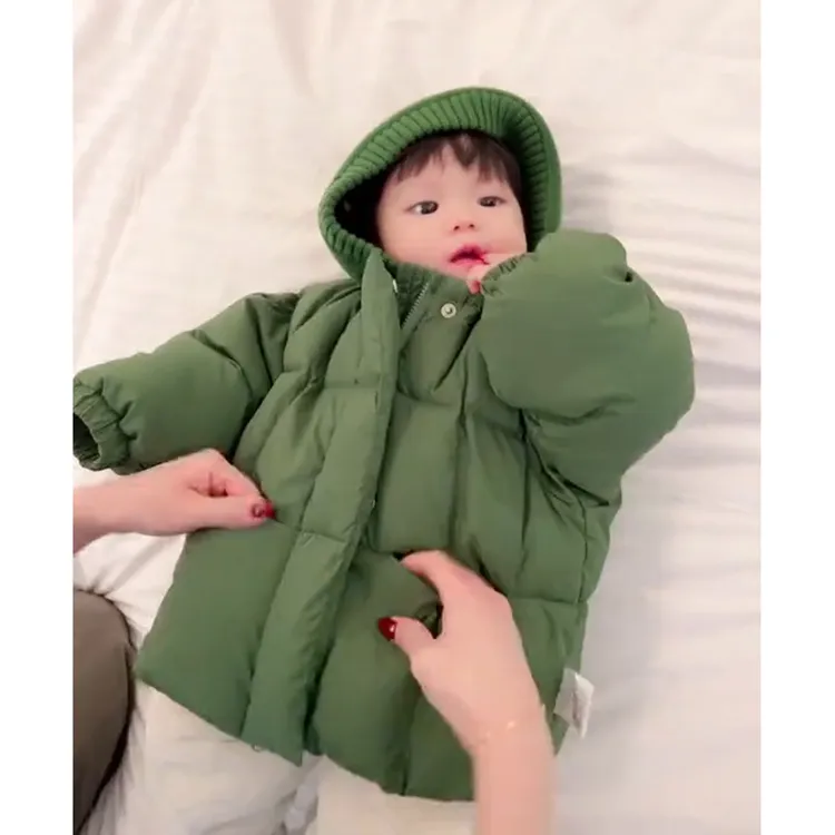 【三防中长款羽绒外套 小乐妈咪】婴儿童羽绒服宝宝外套冬J25汉服