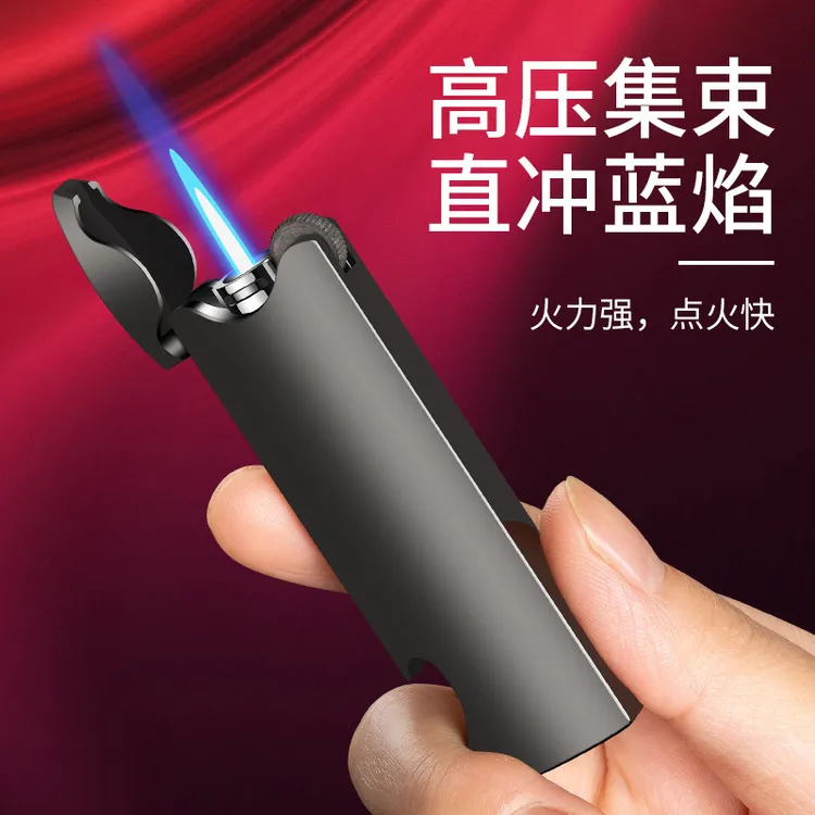 XF2001可激光雕刻酒开锌合金防风直冲蓝焰砂轮点火纤细轻便