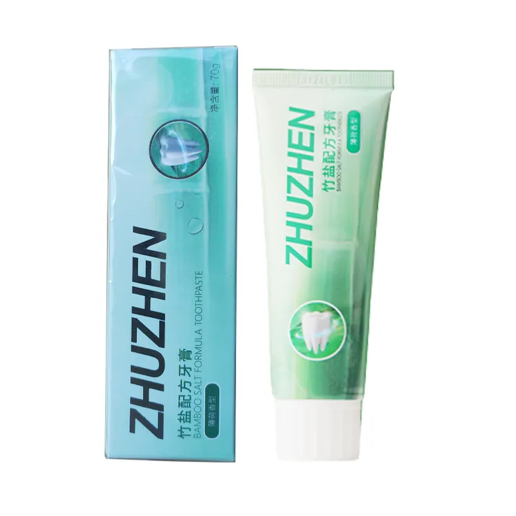 国珍竹珍竹盐配方牙膏70g正品新日期