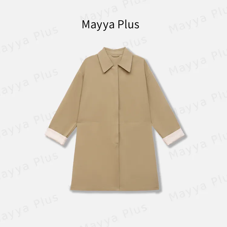 【曼城日报】Mayya Plus麦芽定制高级感流光风显瘦风衣外套32537132