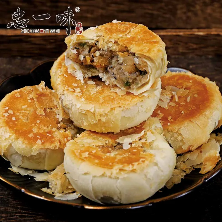 忠一味老月饼百果味五仁味黑芝麻味陈皮豆沙味掉渣酥皮月饼中秋季