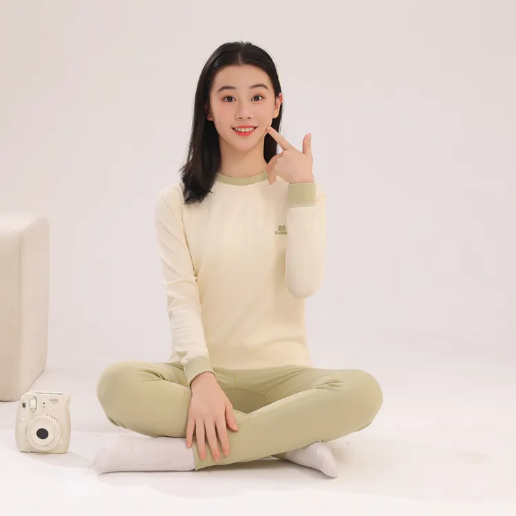 少女保暖内衣套装女大童初中高中生秋冬女孩秋衣秋裤学生姑娘线衣