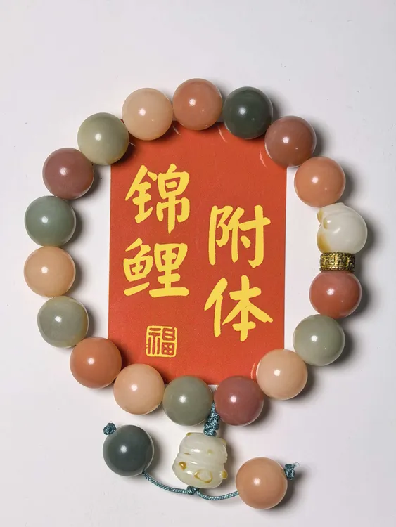 国潮醒狮配饰菩提手串菩提根手串