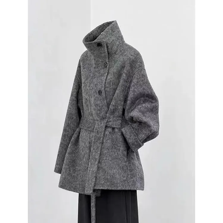 呢子大衣外套女短款时尚显瘦毛呢大衣8886