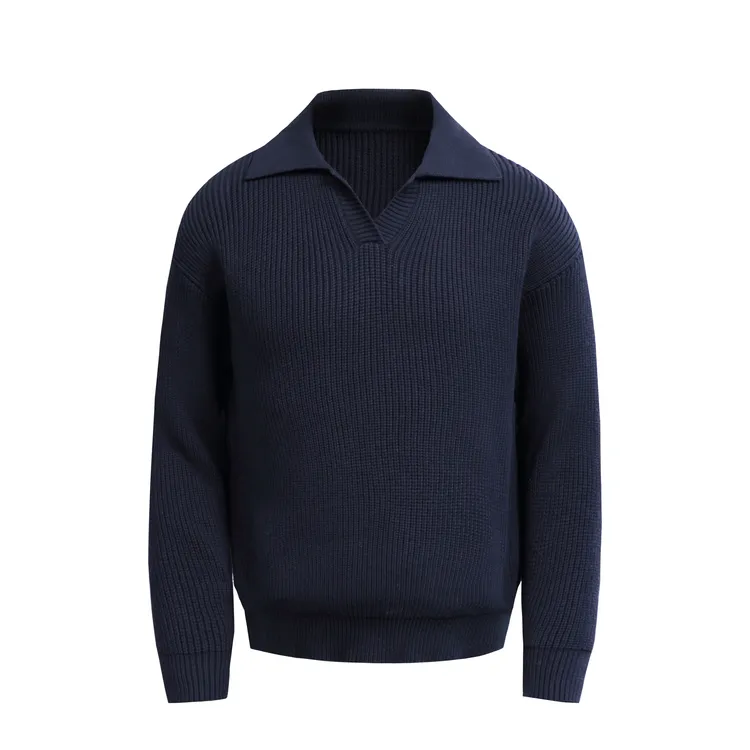 MY7705翻领毛衣男打底毛衣男