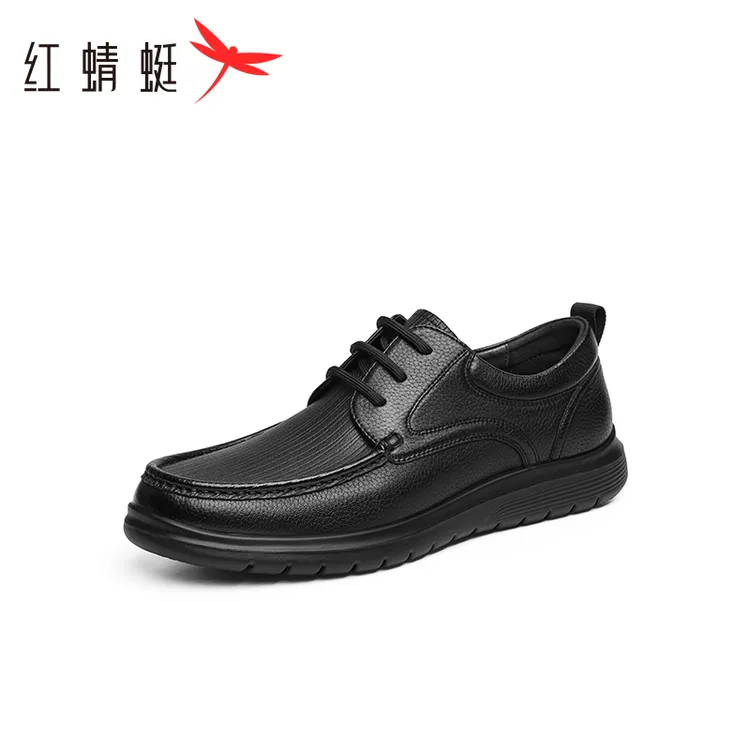 红蜻蜓男士皮鞋2025夏季新款男鞋商务休闲鞋子羊皮舒适中年爸爸鞋