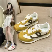 象牙黄色德训鞋女2025新款秋季爆款百搭阿甘鞋子运动休闲板鞋女鞋