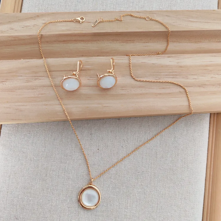 925银银制品 【Qarlighach】纯银银镀金两件套气质优雅法式温柔高端