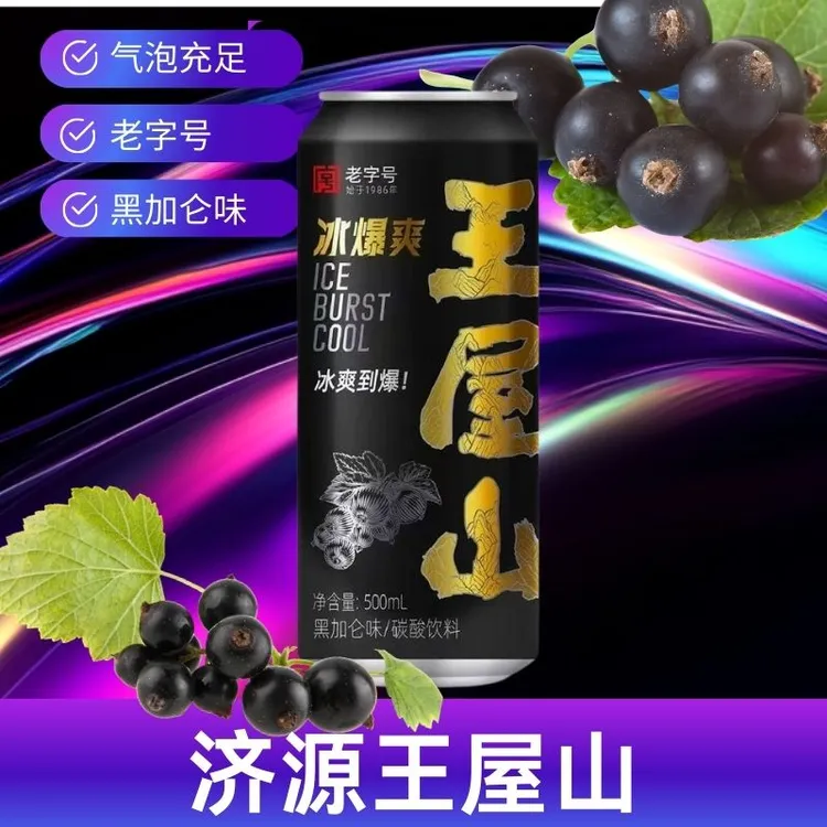 老字号冰爆爽黑加仑500买了碳酸饮料夏季清爽口感新包装上线特价