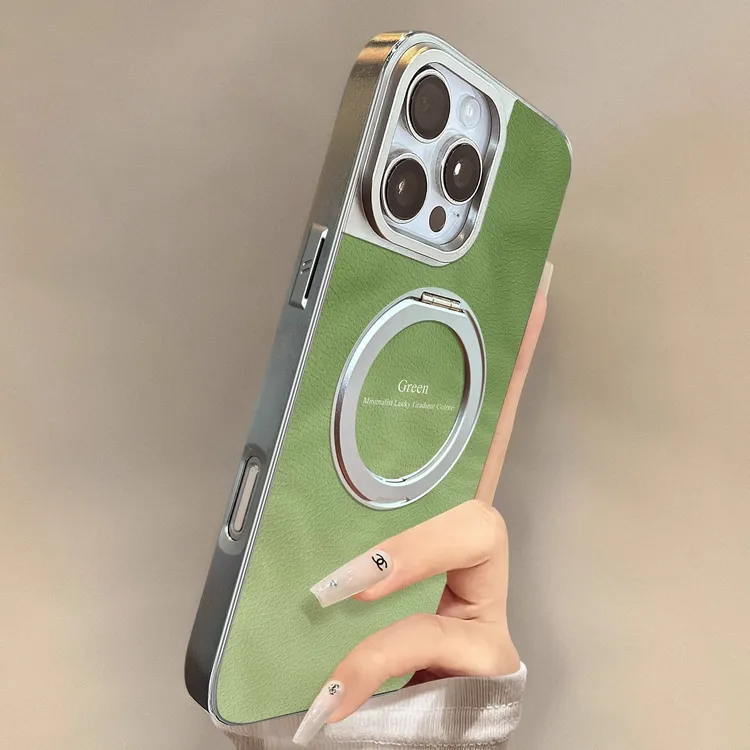 适用苹果16promax手机壳新款iPhone15全包硅胶防摔14plus绿色字母