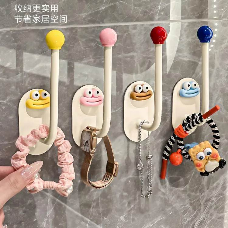 发圈发箍粘钩卫生间收纳架发夹皮筋头绳挂钩首饰品发绳帽子收纳架