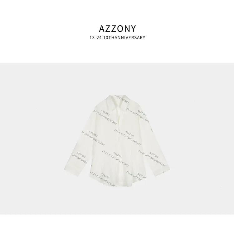 YYL 竖条苎麻白衬衫  2025秋款上新autumn  a001-7333531