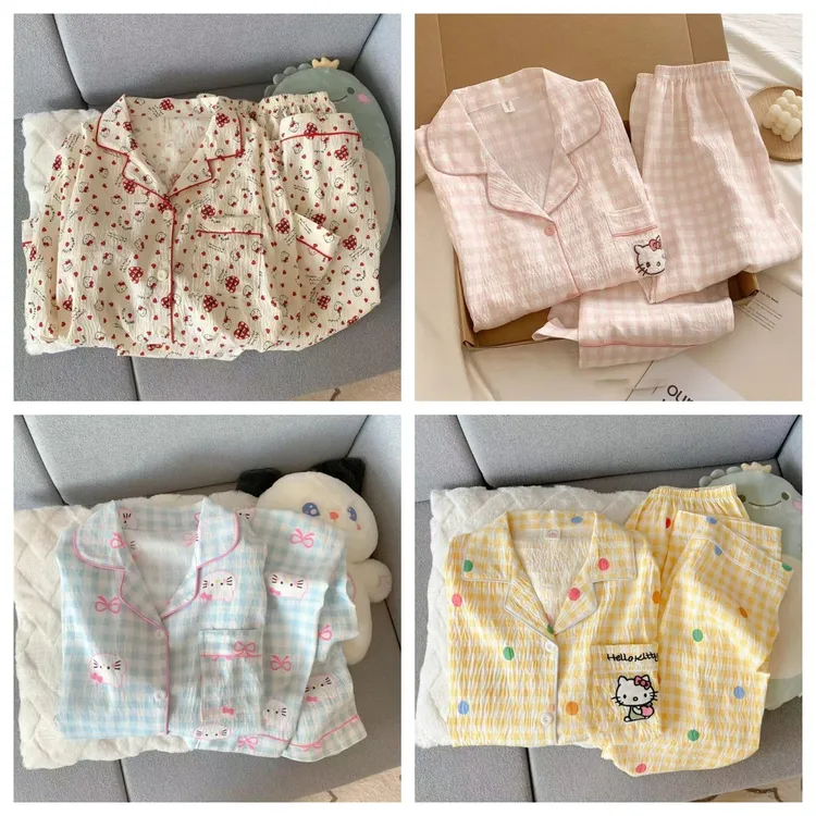 【春秋四季云朵绵多款】长袖可爱卡通甜美睡衣女孩春秋季学生家居服