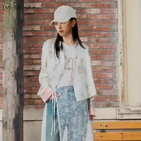 【小云总专享】秋新中式刺绣短袖T恤圆领百搭MFBT131027