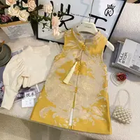 T3【悦禾】春款上新百搭洋气新中式学院风套装7442