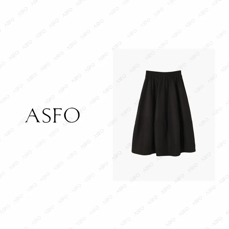 【AS灯笼花】25新经典精致松紧腰显瘦百搭羊毛半身裙AS25QDQ04314