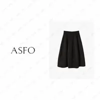 【AS灯笼花】25新经典精致松紧腰显瘦百搭羊毛半身裙AS25QDQ04314