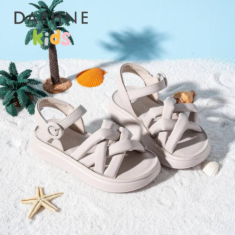 Daphne达芙妮女童凉鞋2025夏季新款儿童软底减震时尚镂空运动凉鞋